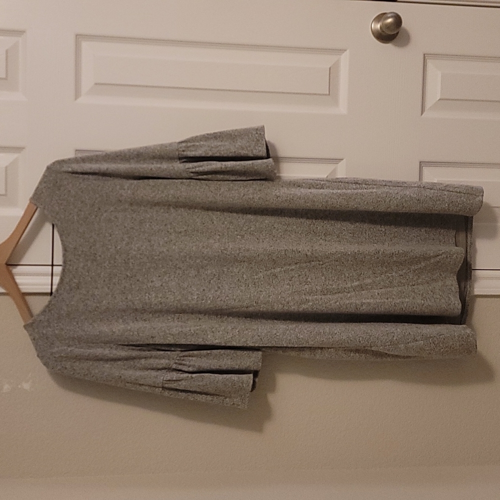 Gray sweater dress